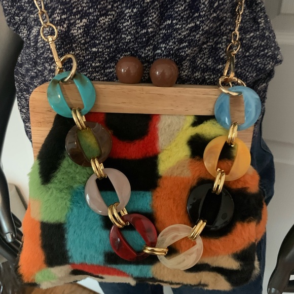 Colorful crossbody hand bag. New - Picture 3 of 4